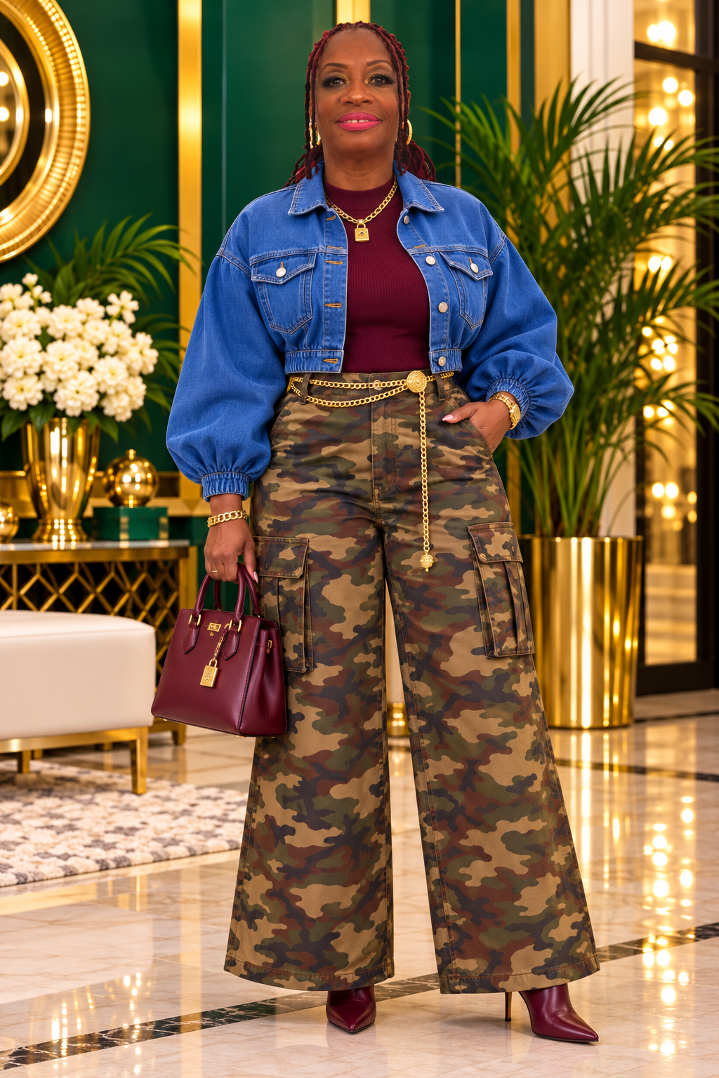 The Signature Statement Cropped Denim Jacket