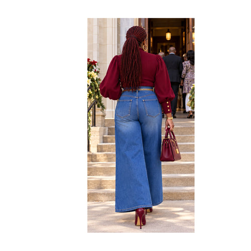The Majestic Wide-Leg Denim Pants