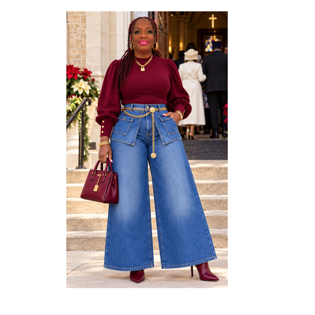 The Majestic Wide-Leg Denim Pants